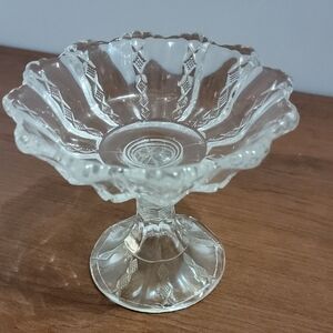 Duncan And Miller #48 Diamond Ridge Clear Compote Dish